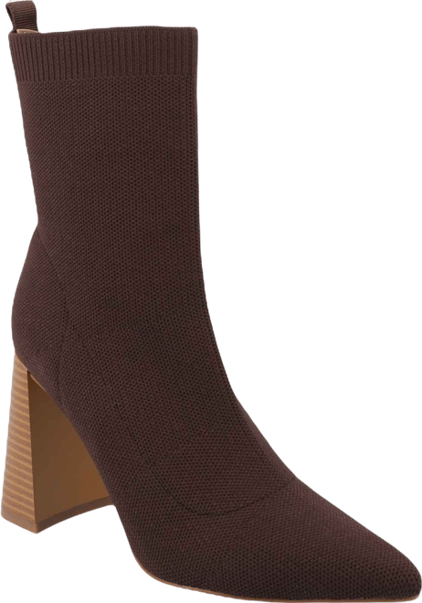 Women's Noralinn Knit Stacked Flared Heel Dress Booties