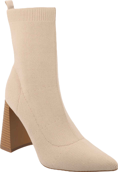 Women's Noralinn Knit Stacked Flared Heel Dress Booties