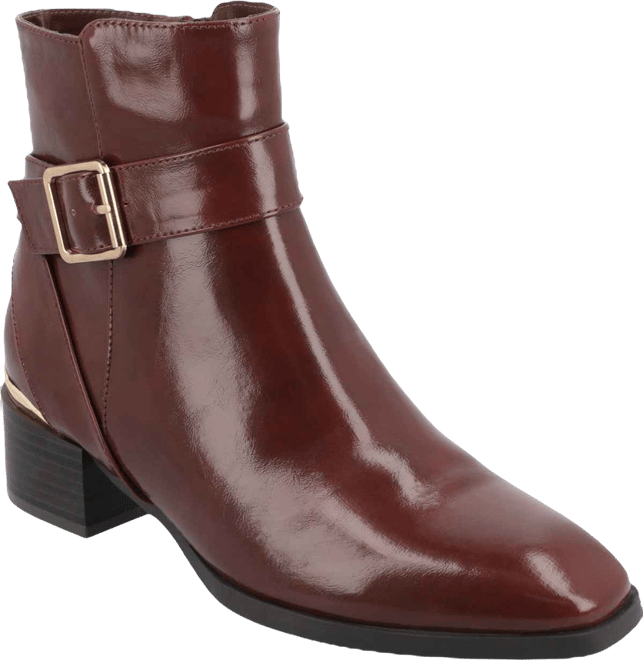 Women's Elley Buckle Strap Block Heel Booties