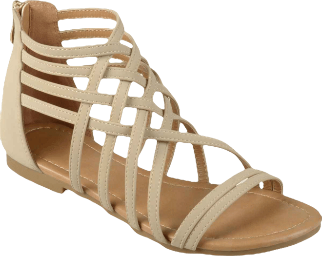 Women's Hanni Wide Width Crisscross Strappy Flat Sandals