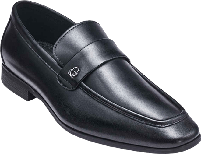 Leather Banded Slip On Loafer With Side Karl