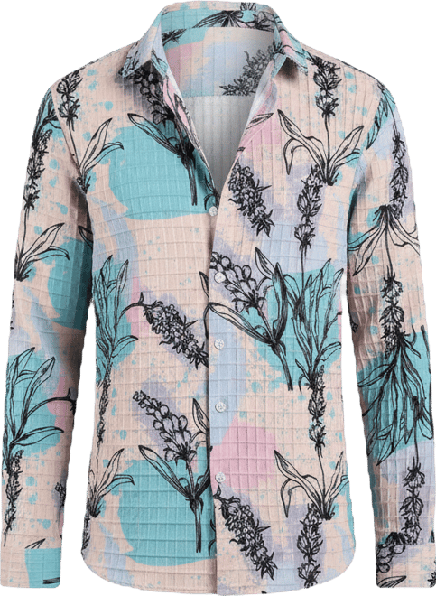Men's Sprig-Waffle Shirt