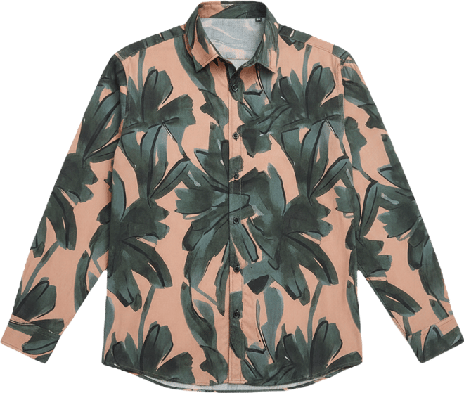 Men's Artistic Botanical Shirt
