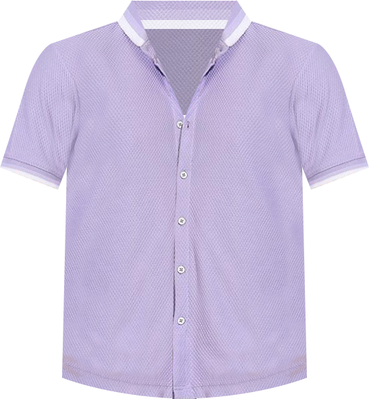 Men's Lavender Honeycomb Knit Shirt