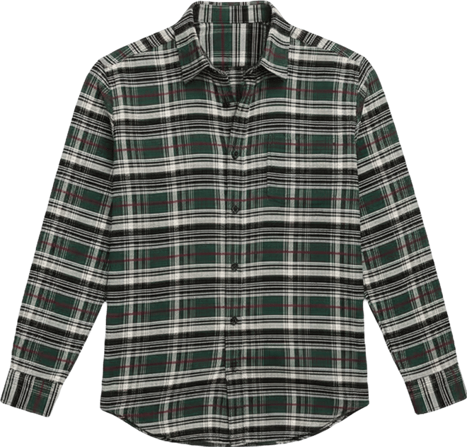 Men's Pine Green Woven Plaid Shirt