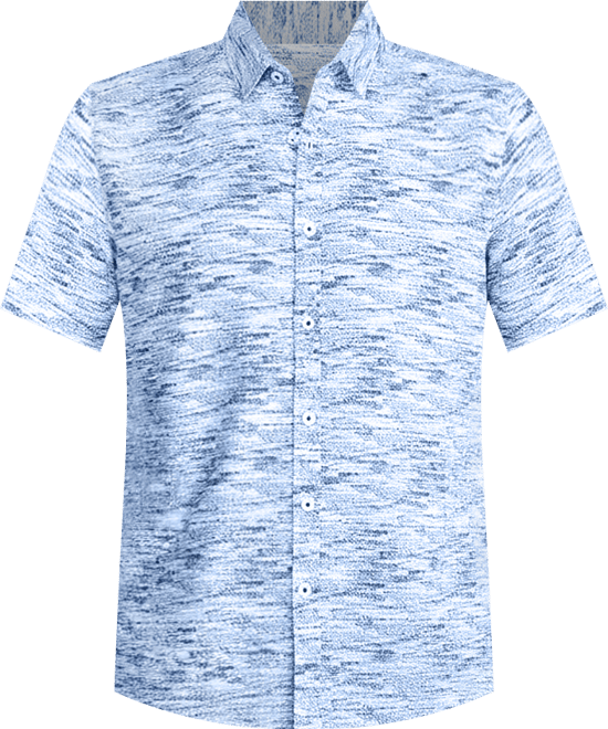 Men's Chalk White & Indigo Blue Textured Tactile Shirt