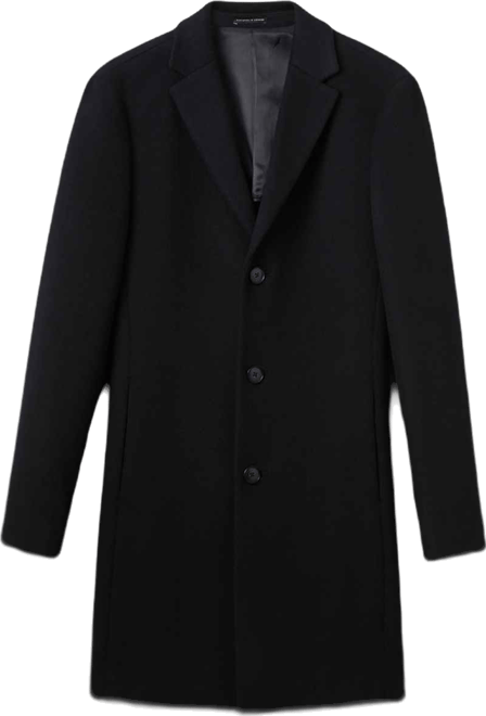 Men's Wool-Blend Single-Breasted Overcoat