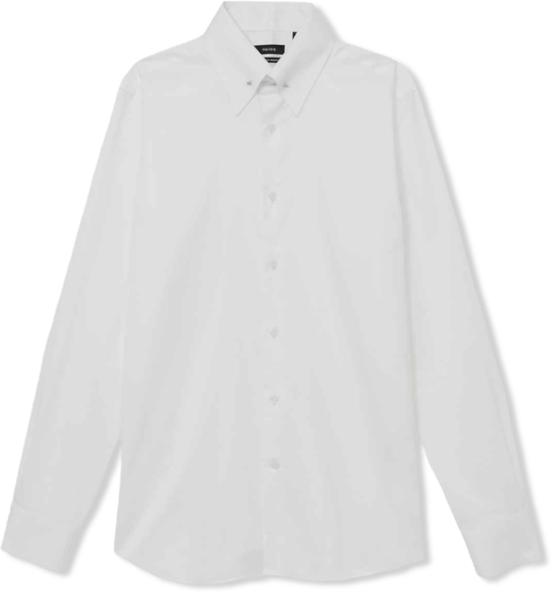 Men's Regular-Fit Cotton Pin-Collar Shirt