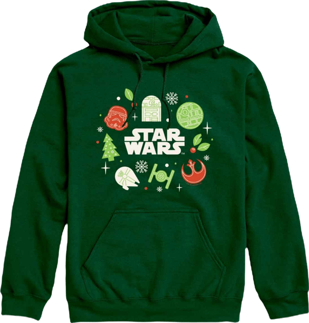Men's Star Wars Christmas Logo Classic-Fit Graphic Hoodie