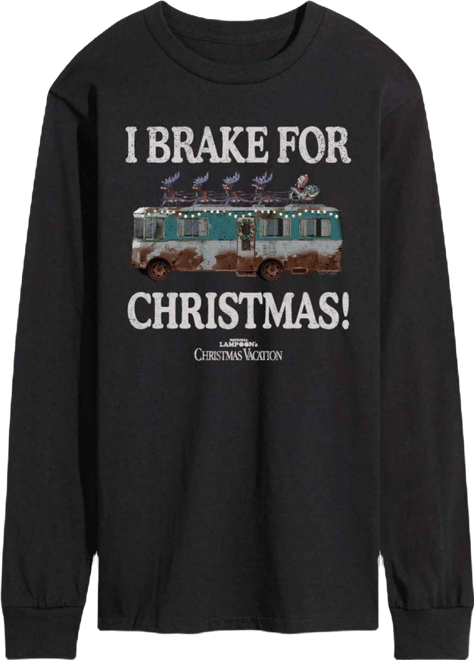 Men's I Brake For Christmas Long-Sleeve Graphic T-Shirt