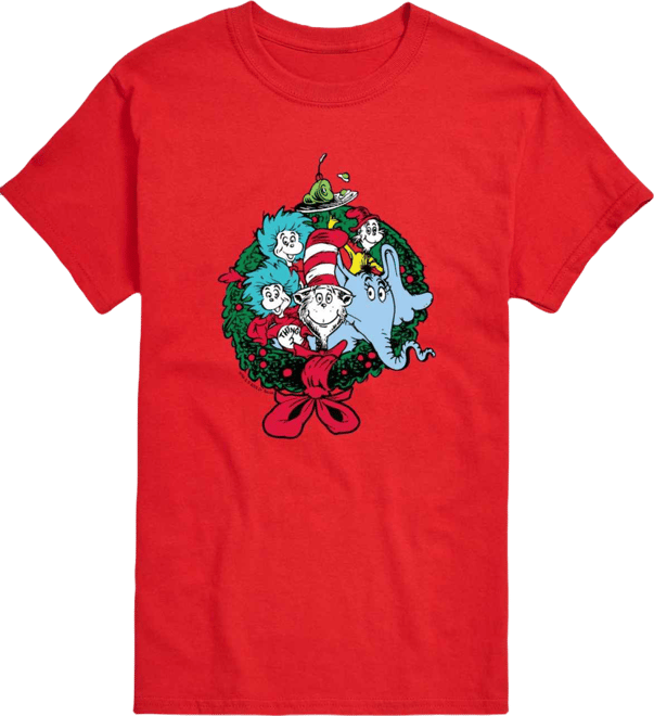 Men's Dr. Seuss Christmas Wreath Short-Sleeve Graphic T-Shirt