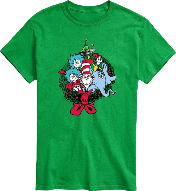 Men's Dr. Seuss Christmas Wreath Short-Sleeve Graphic T-Shirt