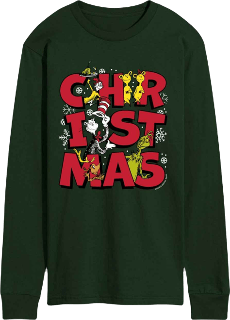 Men's Dr. Seuss Christmas Long-Sleeve Graphic T-Shirt