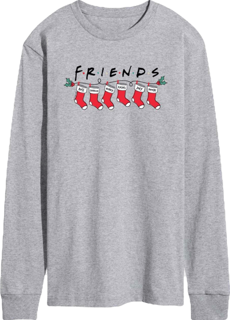 Men's Crewneck Christmas Themed Graphic T-Shirt