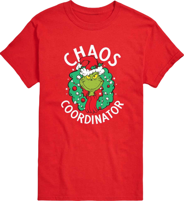 Men's Grinch Chaos Coordinator Graphic Crewneck T-Shirt