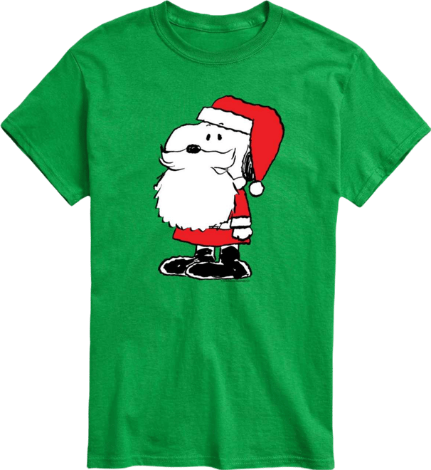 Men's Snoopy Santa Dog Graphic T-Shirt