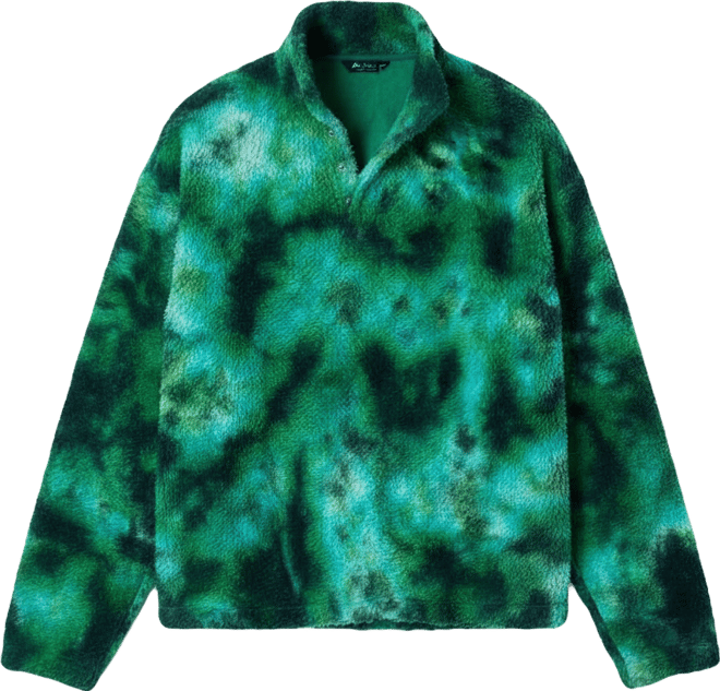 Men's Tie Dye Sherpa Pullover Sweater