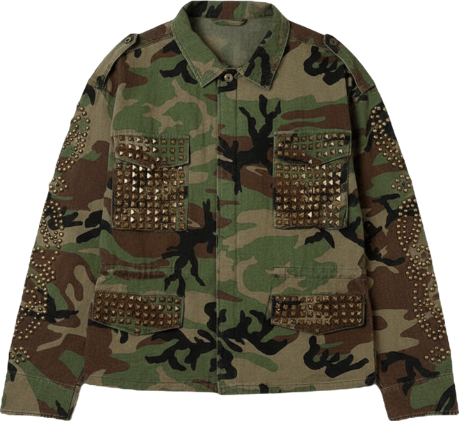 Men's Studded Camo Jacket