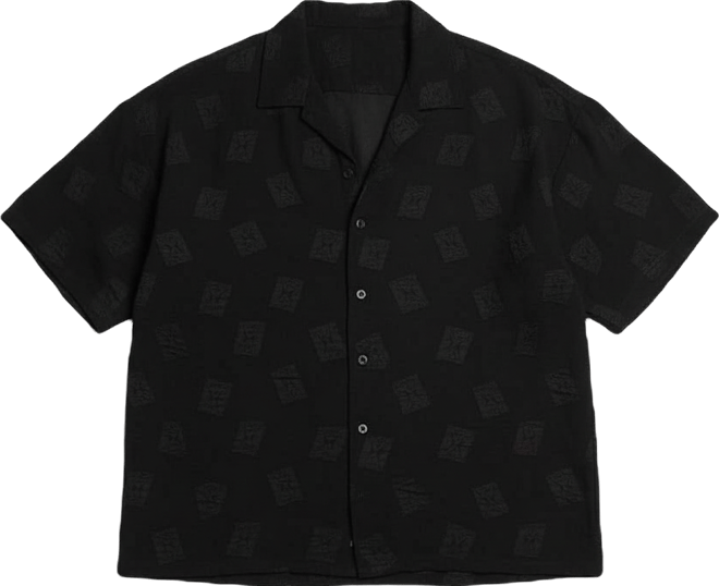 Men's Onyx Black Indie-Cuban Oversized Shirt