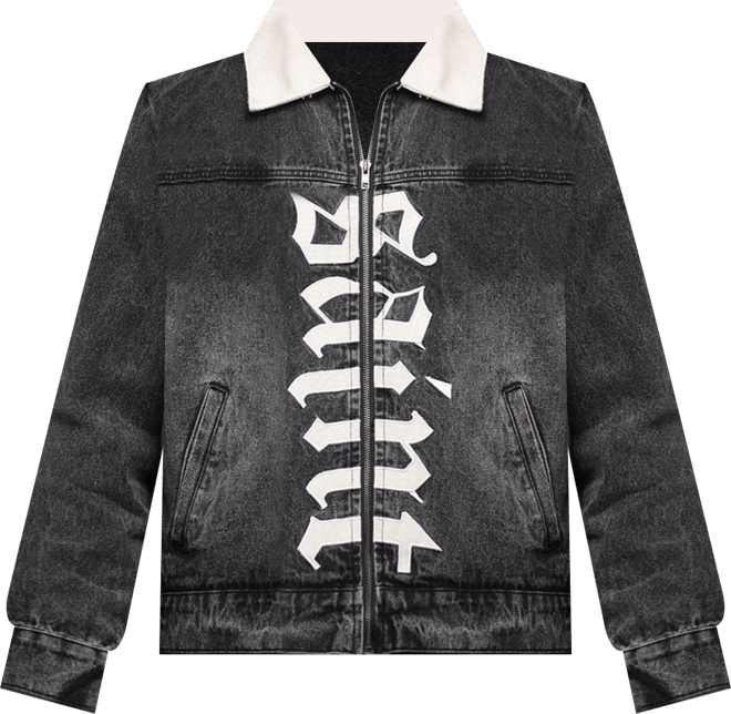 Men's Gothic Distressed Denim Jacket