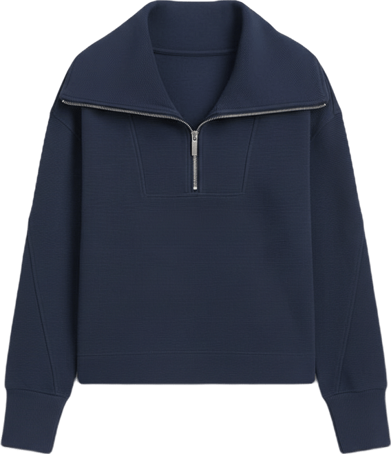 Women's Peaceful Rib Half-Zip Cropped Sweatshirt