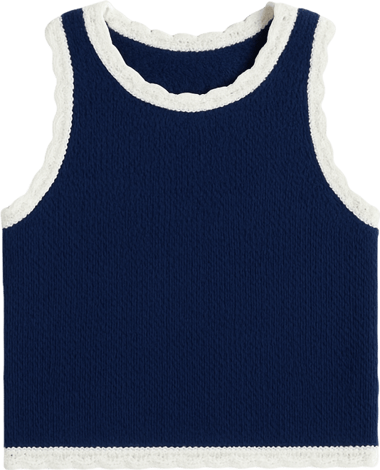 Juniors' Resort Sleeveless Scoop Neck Sweater