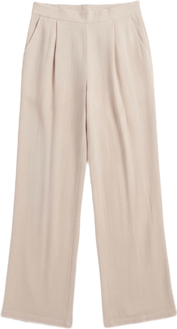 Juniors' Wide Leg Pleated Pants