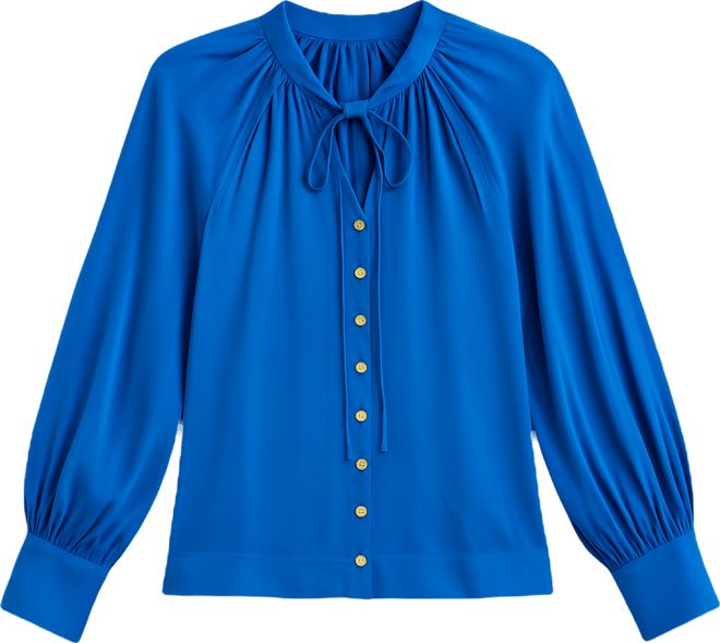 Women's Tie-Neck Puff-Sleeve Blouse, Macy's Exclusive