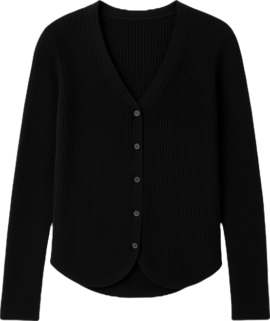 Women's Tulip Hem Button Cardigan Sweater