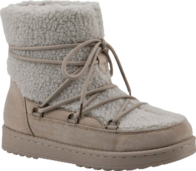 Women's Isador Faux Sherpa Lace-up Boots