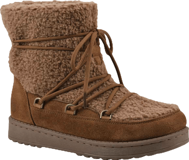 Women's Isador Faux Sherpa Lace-up Boots