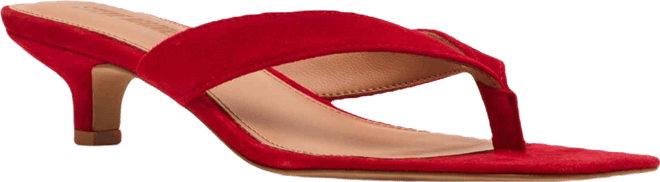 Tracie Kitten-Heel Thong Sandals