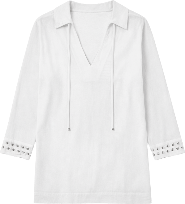 Michael  Women's V-Neck Cover Up Shirt