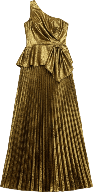 Women's One-Shoulder Flounce Hem Maxi Dress