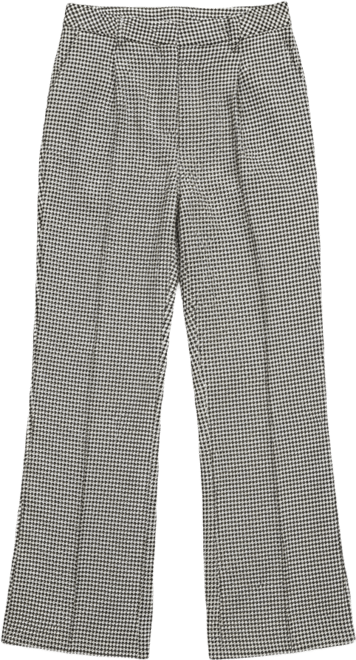 Women's Houndstooth Boyfriend Wide Leg Pants