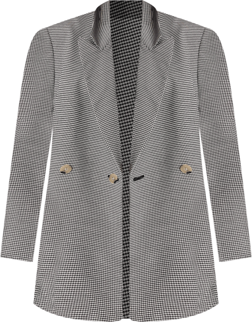 Women's Houndstooth Double-Breasted Jacket