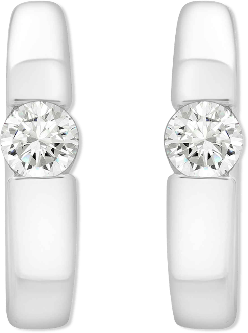 Diamond Hoop Earrings (1/4 ct. t. w.) in Sterling Silver