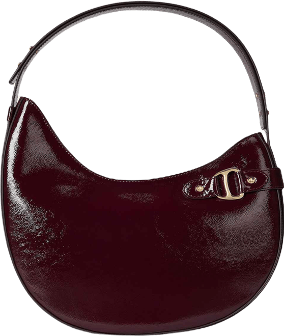Crinkle Patent Leather Tasha Shoulder Bag