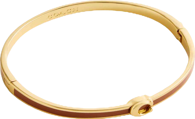 Gold-Tone Signature C Enamel Bangle Bracelet