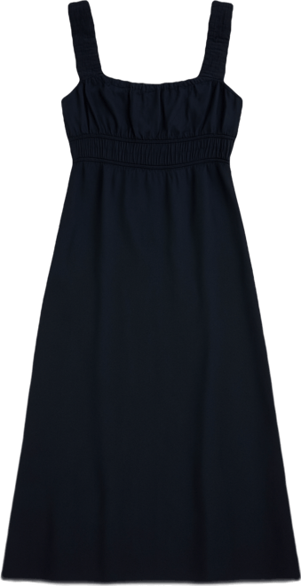 Women's Ruched Bodice Slip Midi Dress