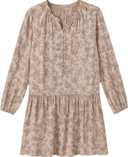 Women's Dropped Waist Floral Mini Dress