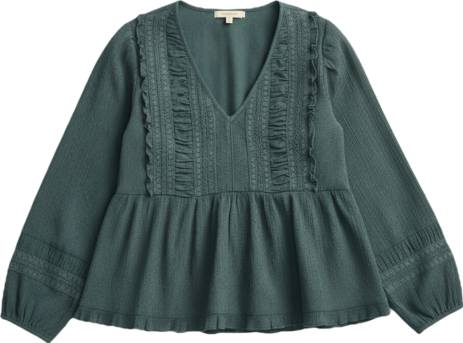 Women's Long-Sleeve Peplum Top