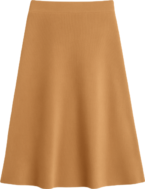 Women's Catching Up Khaki Midi Skirt