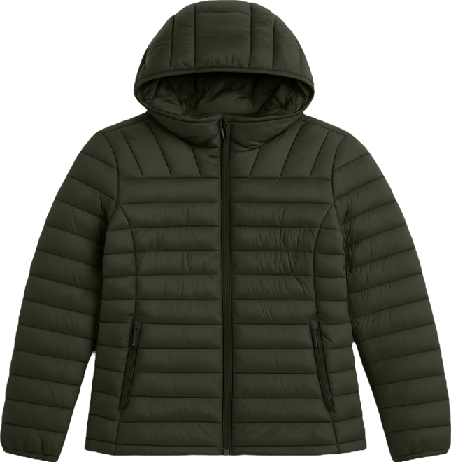 Women's Packable Quilted Hooded Puffer Jacket