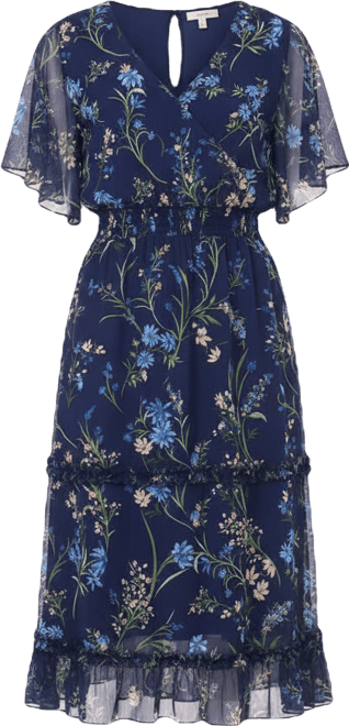 Women's Smock Waist Tiered Midi Dress