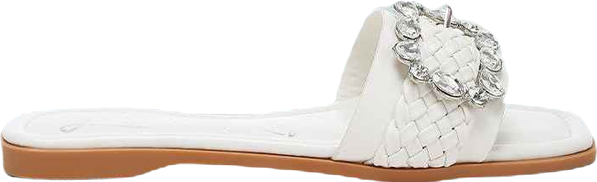 Womens Hazbin Diamante Flat