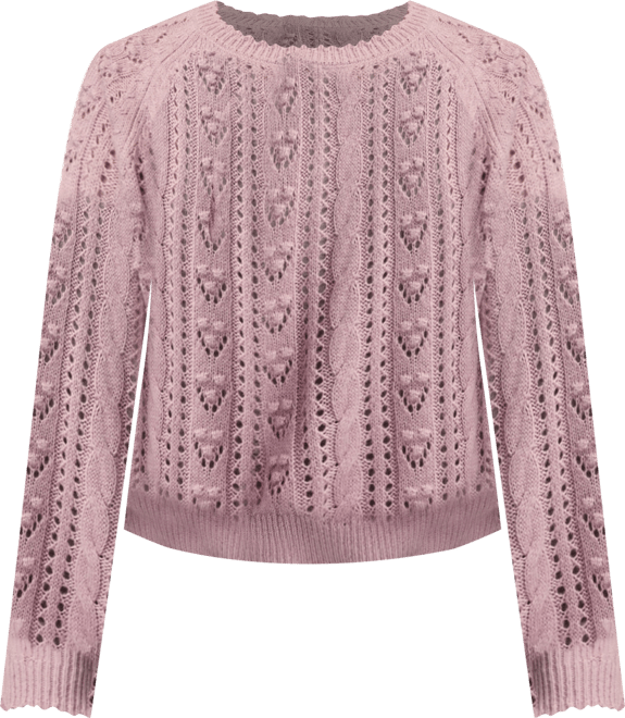 Women's Pointelle Crewneck Sweater