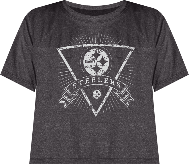 Women's Charcoal Pittsburgh Steelers Quest Knit Crop Top