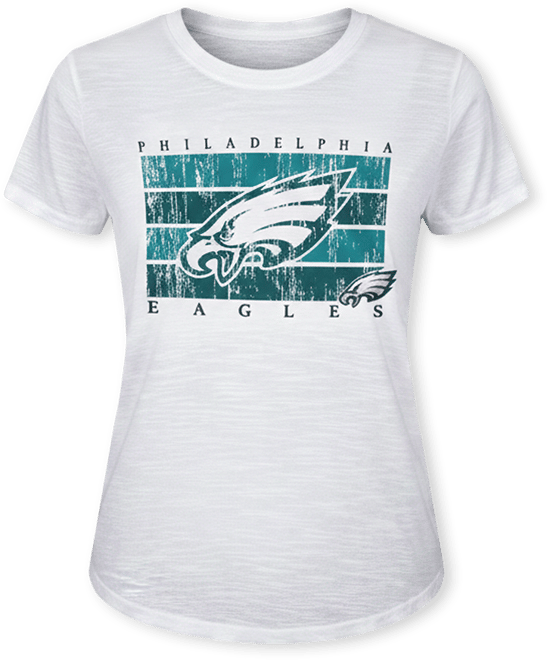 Women's White Philadelphia Eagles Infuse Lightweight Slub Knit Top