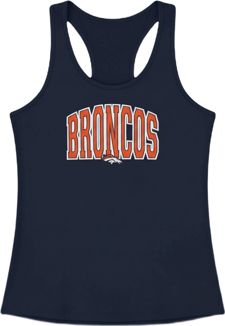 Women's Navy Denver Broncos Marathon Racer Back Tank Top